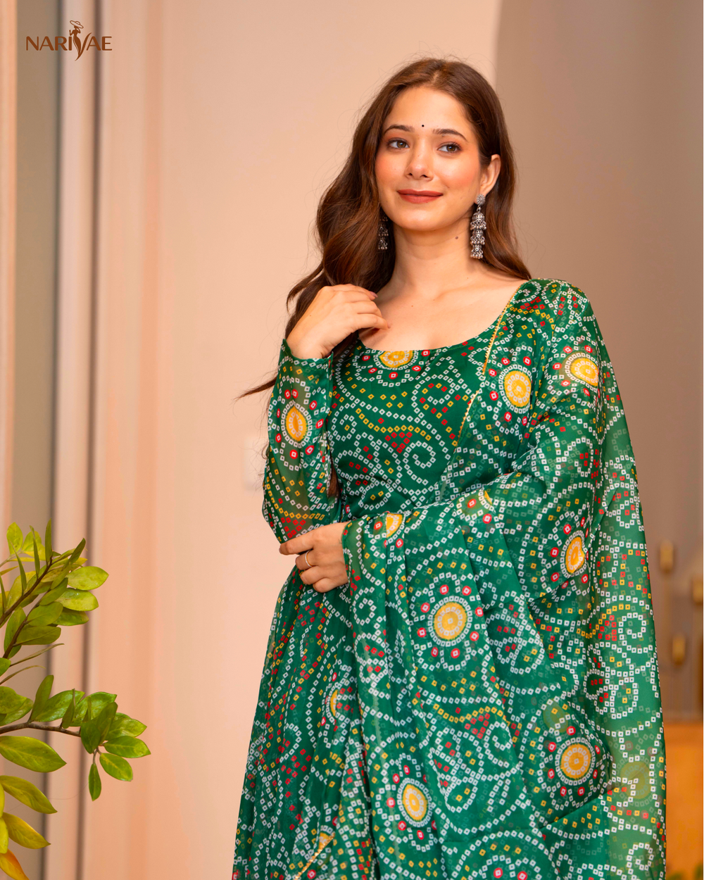 Printed Organza Anarkali Gown Set with Pant & Dupatta | 4 Meter Flair Wedding Wear | Fully Stitched Ready to Wear