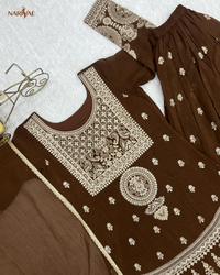 Sharara Set in Pure Soft Crunchy Silk with Dori & Zari Embroidery | Flowy Sharara & Dupatta | Fully Stitched Ready to Wear Ethnic Set for Women