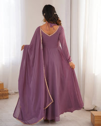 Georgette Anarkali Gown with Dupatta Set | Heavy Flare Designer Party Wear Gown for Women | Ready to Wear
